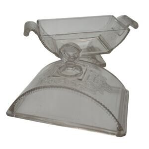 Antique PINK Jersey Lily Footed Compote with Lid 1883 by Riverside